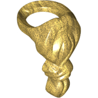 Lego Minifig Neckwear Beard, Long with Knot / Pearl Gold
