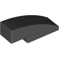 Brick Curved 3 x 1 No Studs / Black