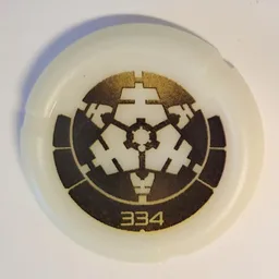 Large Figure Throwing Disc, Kanoka, Po-Metru 334 Print / Glow In Dark Opaque