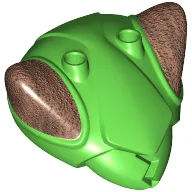Minifig Head Special, Insectaloid Warrior (Twitch) / Bright Green
