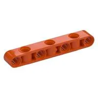 Technic Beam 1 x 7 Thick with Alternating Holes / Reddish Orange