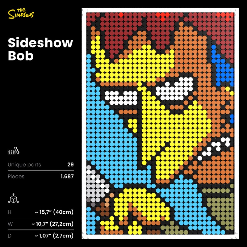 Lego [LEGO Art] The Simpsons // Sideshow Bob