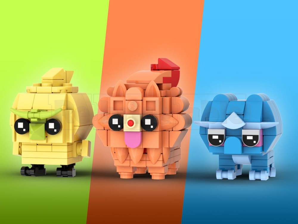 Lego Browt, Pombon, Gecqua Brickheadz LEGO MOC - Poké Mon