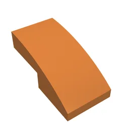 Brick Curved 2 x 1 No Studs [1/2 Bow] / Medium Nougat