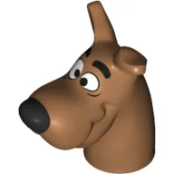 Animal Body Part, Dog Head Great Dane with Scooby-Doo with Tongue Licking Chops Print / Medium Nougat