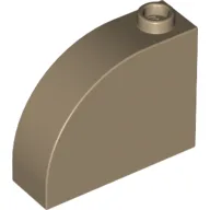 Brick Curved 1 x 3 x 2 / Dark Tan
