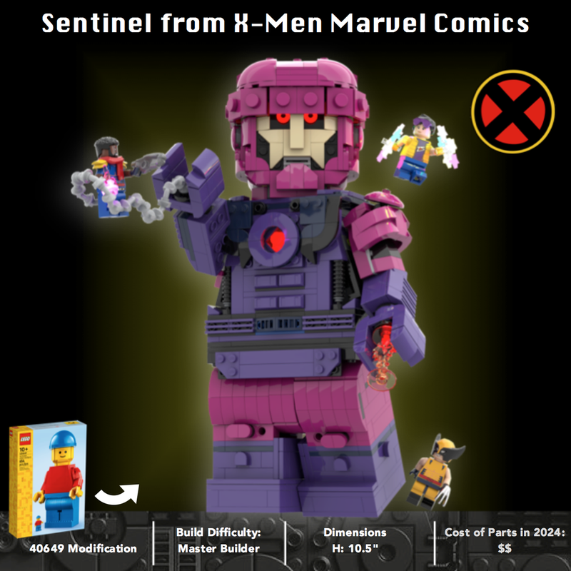 Lego Sentinel from X-Men - Up-Scaled Minifigure Modification