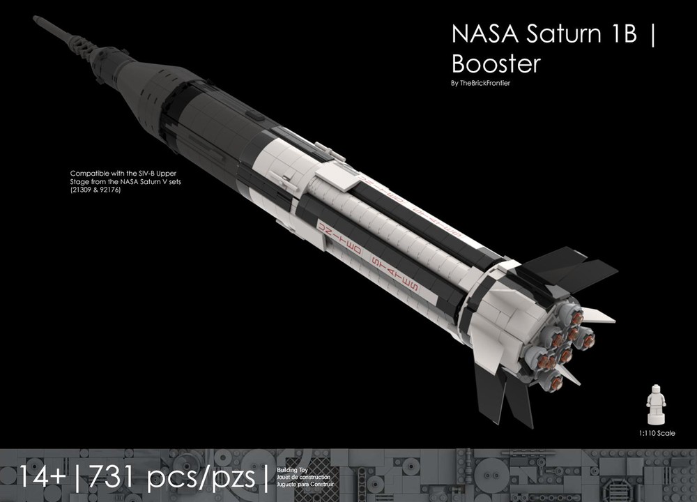 Lego NASA Saturn 1B 110 Scale Booster