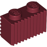 Lego Brick Special 1 x 2 with Grille / Dark Red