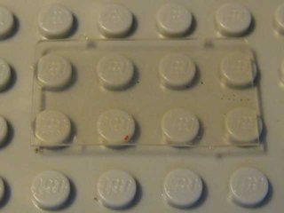Lego Glass for Window 1 x 4 x 2 with Extended Lip / Trans-Clear