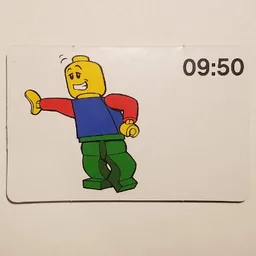 Activity Card, Time-Teaching 24-Hour Clock 09:50 / [No Color/Any Color]