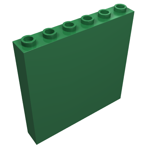 Lego Brick 1 x 6 x 5 / Green