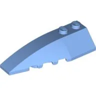 Brick Wedged, Curved 6 x 2 Left, Inner Ridges / Medium Blue