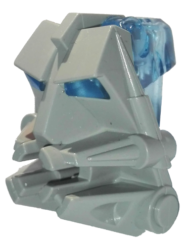 Lego Bionicle Head Connector Block 3 x 4 x 1 2/3 with Trans-Medium Blue Eye / Brain Stalk (32553 / 32554)
