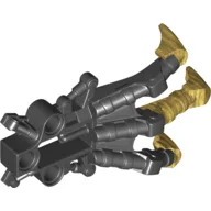 Large Figure Foot, Claw, Piraka with Marbled Pearl Gold Pattern / Black
