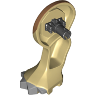 Lego Animal Body Part, Dinosaur, Ankylosaurus Leg, Right, Front, with Pin, Light Bluish Gray Nails and Medium Nougat Patches Print