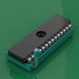 Eprom 28-pin in ZIF-socket