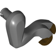 Lego Animal Body Part, Dinosaur, Tyrannosaurus Rex Arm / Leg, Right, Small, Dark Brown Claws Print