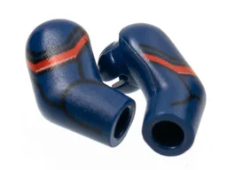 Arm, (Matching Left and Right) Pair with Red Shoulder Stripe Pattern / Dark Blue