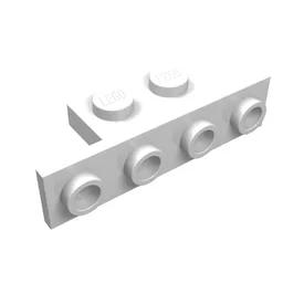 Bracket 1 x 2 - 1 x 4 [Square Corners] / White