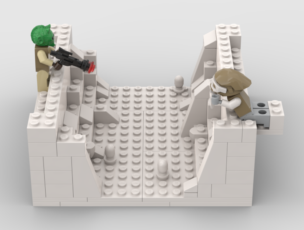 Lego Mountainous base for an ambush with an AT-AT