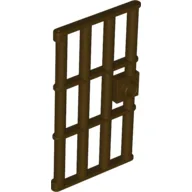 Door 1 x 4 x 6 Barred with Stud Handle / Dark Brown