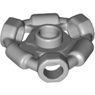 Lego Plate Special 1 x 1 with Hole Through Stud, 3 Bars and 3 Bar Holes / Light Bluish Gray