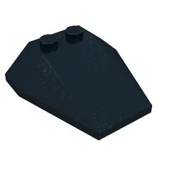 Brick Wedged, Sloped 4 x 4 Triple, No Stud Notches / Black