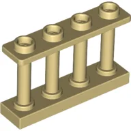 Fence Spindled 1 x 4 x 2 [4 Top Studs] / Tan