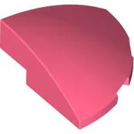 Brick Round Corner, Curved 3 x 3 x 1 Quarter Circle / Coral