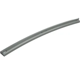 Vehicle Track, Train, Slotted Rail Curved Outside / Light Gray