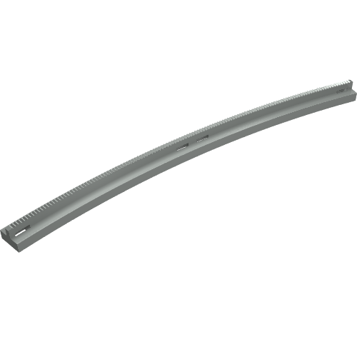 Lego Vehicle Track, Train, Slotted Rail Curved Outside / Light Gray