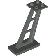 Lego Support 2 x 4 x 5 Stanchion Inclined [5mm wide posts] / Dark Gray