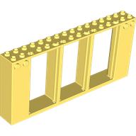 Lego Frame 2 x 16 x 6 with Knobs / Bright Light Yellow