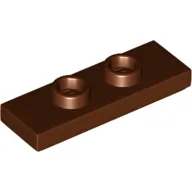 Plate Special 1 x 3 with 2 Studs with Groove and Inside Stud Holder (Jumper) / Reddish Brown