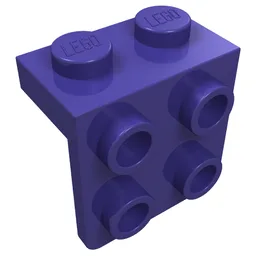 Bracket 1 x 2 - 2 x 2 / Dark Purple