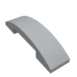 Brick Curved 4 x 1 Double, No Studs / Light Bluish Gray