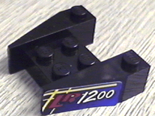 Lego Wedge 3 1/2 x 4 without Stud Notches with 'LR1200' Pattern on Both Sides (Stickers) - Set 8417