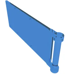 Flag 7 x 3 with Rod / Trans-Dark Blue