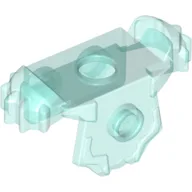 Minifig Neckwear Armour Breastplate with Shoulder Pads, 1 Front Stud and 2 Back Studs / Trans-Light Blue