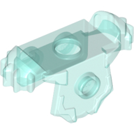 Lego Minifig Neckwear Armour Breastplate with Shoulder Pads, 1 Front Stud and 2 Back Studs / Trans-Light Blue