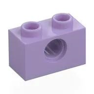 Technic Brick 1 x 2 [1 Pin Hole] / Lavender