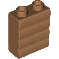 Duplo Brick 1 x 2 x 2 Log Effect / Medium Nougat