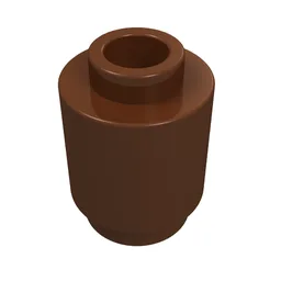 Brick Round 1 x 1 Open Stud / Reddish Brown