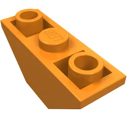 Brick Sloped Inverted 45° 3 x 1 Double with 2 Completely Open Studs / Orange