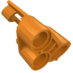 Technic Panel Fairing # 6 Small Short, Large Hole, Side B / Orange