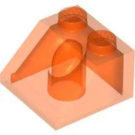 Brick Sloped 45° 2 x 2 / Trans-Neon Orange