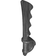 Weapon Sword / Cutlass Serrated with Skull Hand Guard / Pearl Titanium
