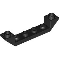 Brick Sloped Inverted 45° 6 x 1 Double with 1 x 4 Recessed / Black