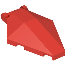 Windscreen 6 x 4 x 1 Hexagonal with Handle / Red